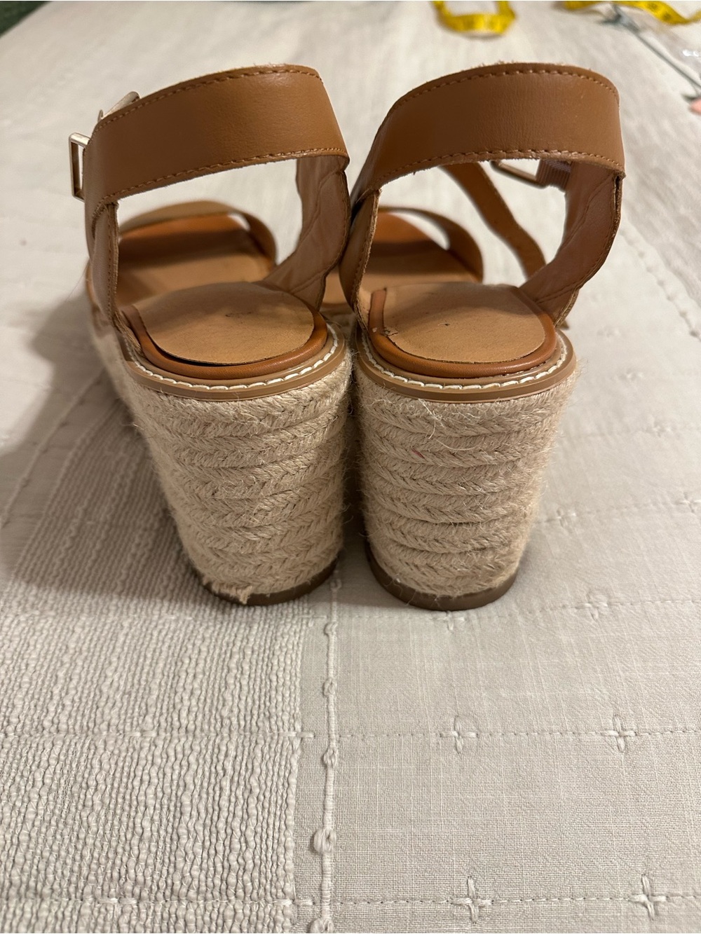 Crown Vintage Tan Platform Espadrille Sandals - Picture 5 of 7